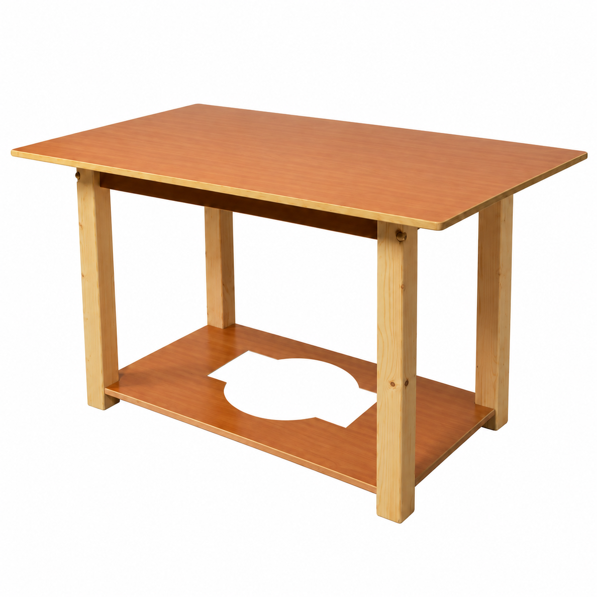 Mesa Camilla Rectangular Completa Alcores™ – Mesa + Tarima + Faldilla + Cristal (Incluye Tapete de Regalo)