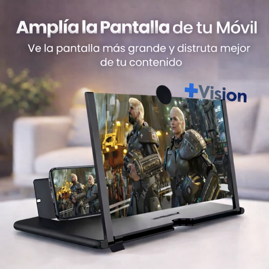 Amplificador de Pantalla +VISION para Móvil | Efecto Cine HD | Ligero y Portátil