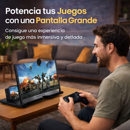 Amplificador de Pantalla +VISION para Móvil | Efecto Cine HD | Ligero y Portátil