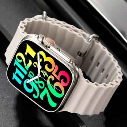 Smartwatch Ultra Pro con 2 correas (blanco + negro) Conéctate. Entrena. Vive con estilo.