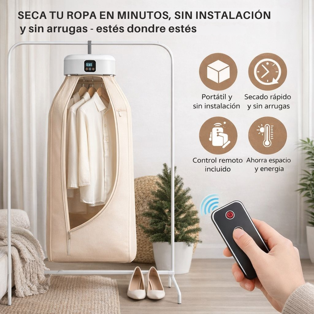Secadora AirDry Portátil  - Ropa seca en minutos, sin instalación