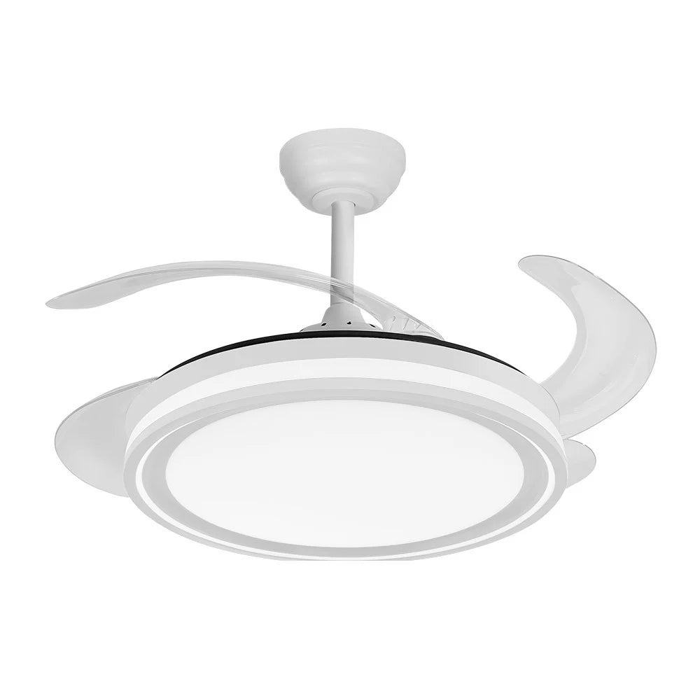 Ventilador DC Capitán 60W Blanco 107cm LED 6980Lm con Mando y Temporizador