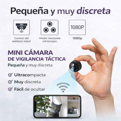 Mini Cámara de Seguridad Full HD 4K - Controla desde tu Móvil cuando no estas