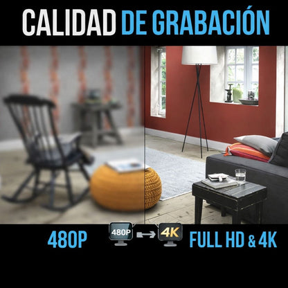 Mini Cámara de Seguridad Full HD 4K - Controla desde tu Móvil cuando no estas