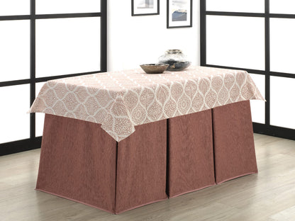 Mesa Camilla Rectangular Completa Alcores™ – Mesa + Tarima + Faldilla + Cristal (Incluye Tapete de Regalo)