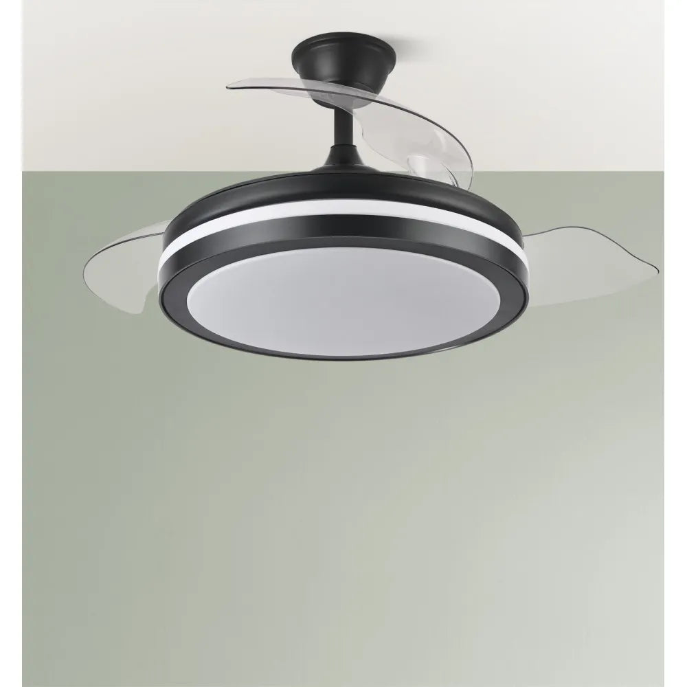 Ventilador de Techo Espartac Plus Negro/Blanco Motor DC 59W 3 Aspas con Mando