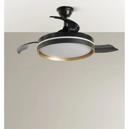 Ventilador de Techo Mandarín Negro/Oro Motor DC 72W 3 Aspas 108cm con Mando