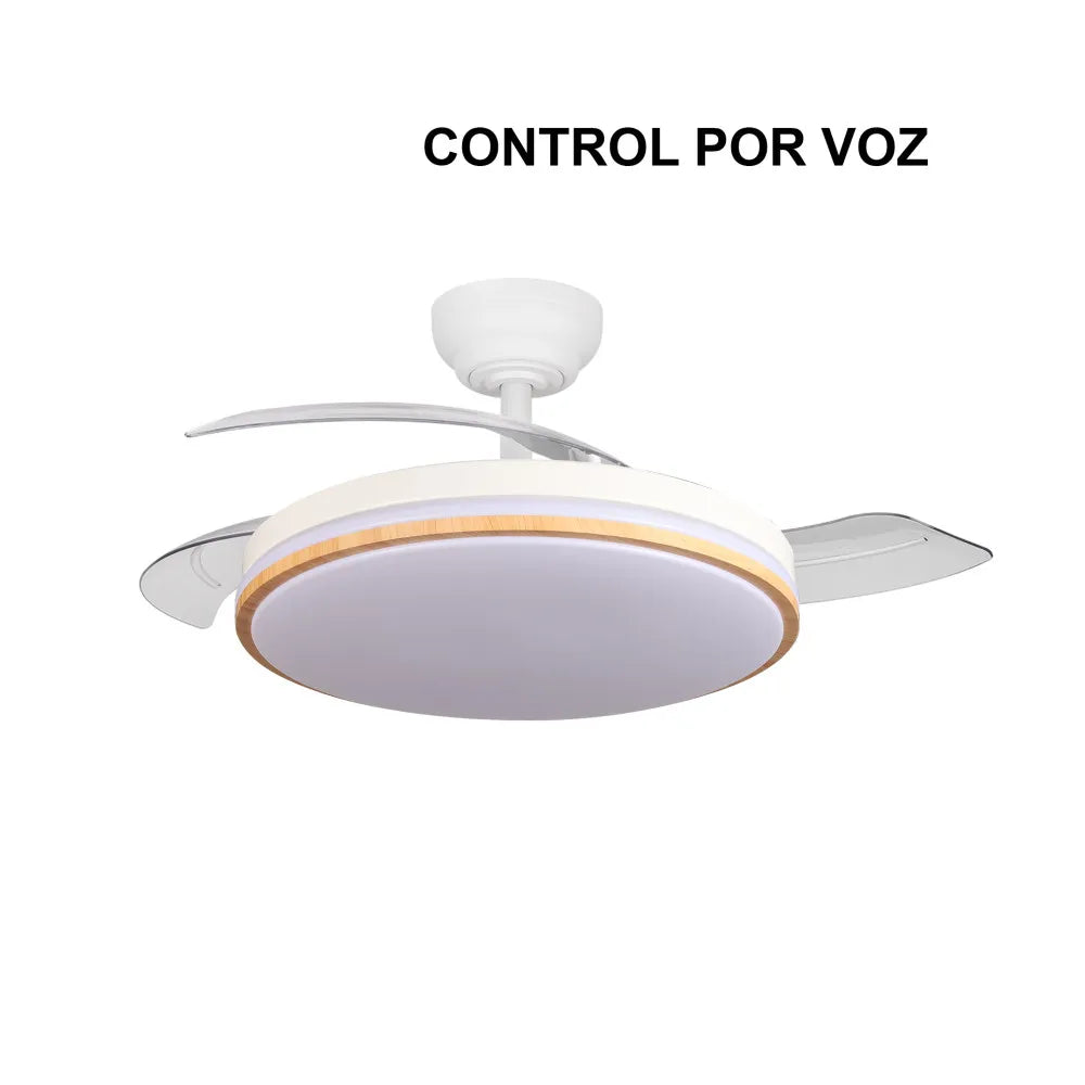 Ventilador de Techo Parlatore Control Por Voz Motod DC 60W 107Cm Con Mando