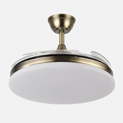 Ventilador de Techo Tridente Cuero Motor DC 59W 4 Aspas 107cm con Mando y Temporizador