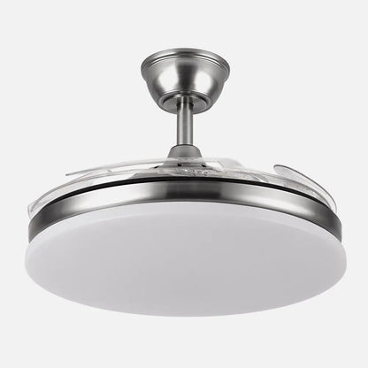 Ventilador de Techo Tridente Niquel Motor DC 59W 4 aspas 107cm con Mando y Temporizador